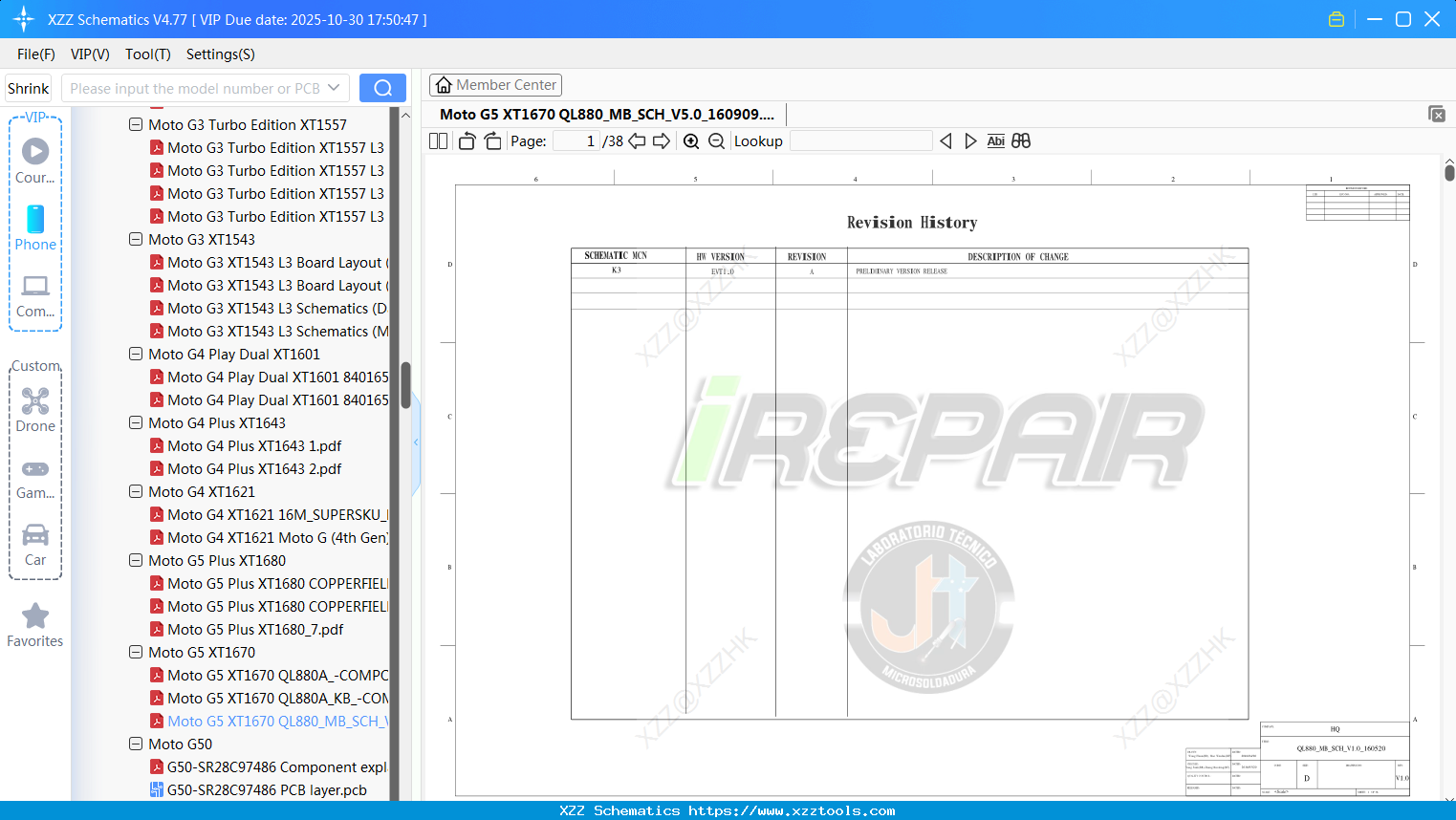 Motorola Moto G5 XT1670 QL880_MB_SCH_V5.0_160909